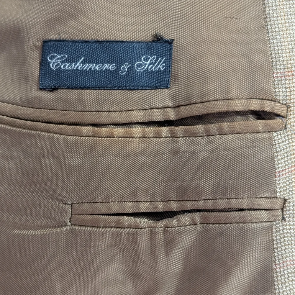 Ermenegildo Zegna Men's Classic Silk & Cashmere Blend Brown Blazer Size 46R